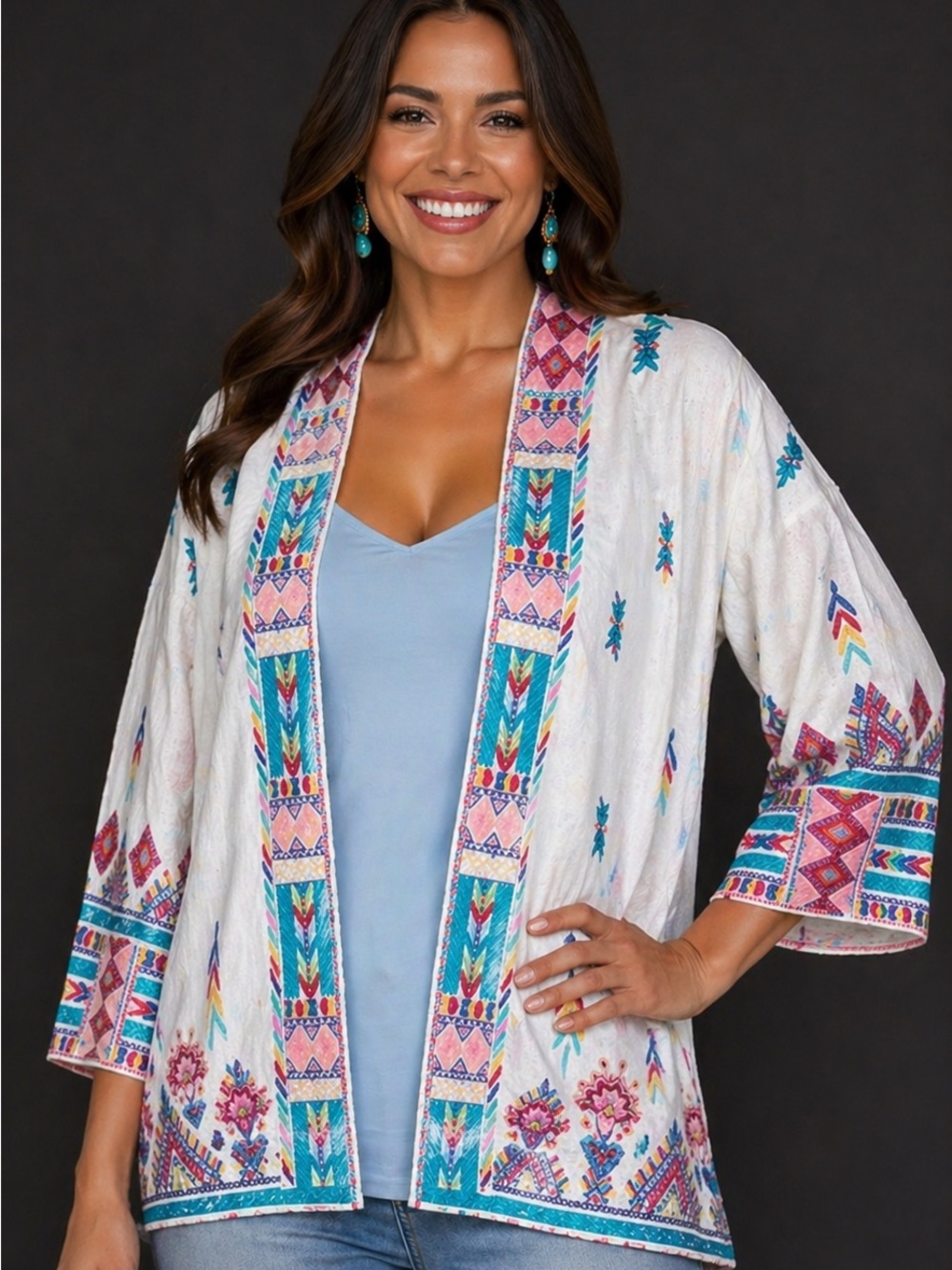 Johnny Was Heavily Embroidered Laurelle Kimono   NWT (very oversized)